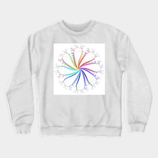 radial rainbow on white Crewneck Sweatshirt